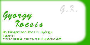 gyorgy kocsis business card
